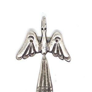Vintage Sterling  Rare Peyote Water Spirit Guide Brooch